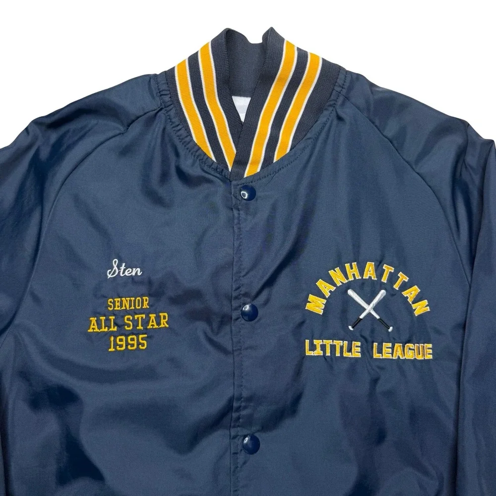 Vintage 90s Manhattan little league baseball jacket